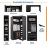Guarda Roupa Modulado de Canto 9 Portas 5 Peças com Escrivaninha Hera CabeCasa MadeiraOriginals - 3