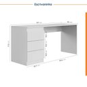 Ver imagem 7 de Guarda Roupa Modulado 4 Portas 3 Peças com Escrivaninha Hera CabeCasa MadeiraOriginals