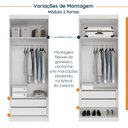 Ver mais imagens de Guarda Roupa Modulado 4 Portas 3 Peças com Escrivaninha Hera CabeCasa MadeiraOriginals