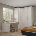 Ver imagem 2 de Guarda Roupa Modulado 4 Portas 3 Peças com Escrivaninha Hera CabeCasa MadeiraOriginals