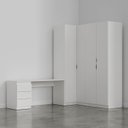 Ver imagem 6 de Guarda Roupa Planejado 4 Portas 3 Peças com Escrivaninha Hera CabeCasa MadeiraOriginals Branco/Algodão/Cromado