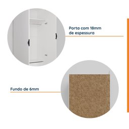 Guarda Roupa Modulado 4 Portas 3 Peças com Escrivaninha Hera CabeCasa MadeiraMadeira - 14