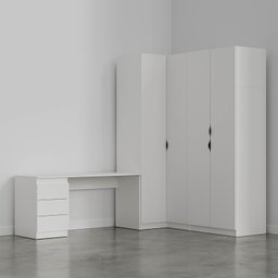 Guarda Roupa Modulado 4 Portas 3 Peças com Escrivaninha Hera CabeCasa MadeiraMadeira - 6