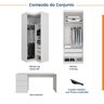 Guarda Roupa Modulado 4 Portas 3 Peças com Escrivaninha Hera CabeCasa MadeiraOriginals - 3