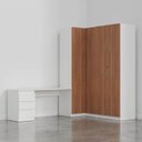 Ver imagem 6 de Guarda Roupa Planejado 4 Portas 3 Peças com Escrivaninha Hera CabeCasa MadeiraOriginals Branco/Algodão/Louro/Cromado