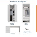 Ver imagem 3 de Guarda Roupa Modulado 4 Portas 3 Peças com Escrivaninha Hera CabeCasa MadeiraOriginals
