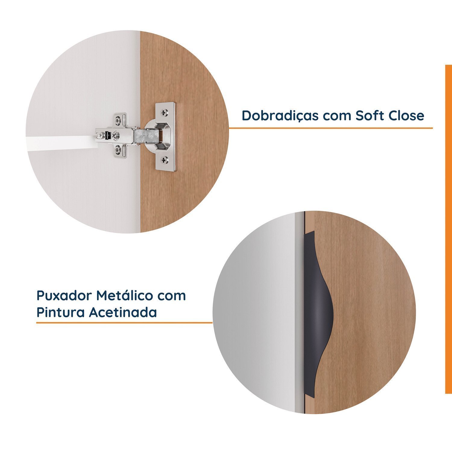 Guarda Roupa Modulado 4 Portas 3 Peças com Escrivaninha Hera CabeCasa MadeiraMadeira - 13