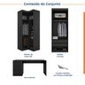 Guarda Roupa Modulado 4 Portas 3 Peças com Escrivaninha Hera CabeCasa MadeiraOriginals - 3