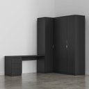 Ver imagem 6 de Guarda Roupa Modulado 4 Portas 3 Peças com Escrivaninha Hera CabeCasa MadeiraOriginals