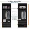 Guarda Roupa Modulado 4 Portas 3 Peças com Escrivaninha Hera CabeCasa MadeiraOriginals - 8