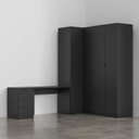 Ver imagem 6 de Guarda Roupa Modulado 4 Portas 3 Peças com Escrivaninha Hera CabeCasa MadeiraOriginals