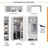 Guarda Roupa Modulado de Canto 9 Portas 5 Peças com Escrivaninha Hera CabeCasa MadeiraOriginals - 3