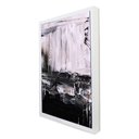 Ver imagem 2 de Quadro Decorativo Abstrato Black White em Moldura Caixa Tacolado Moldura Trad 1cm Preta com Vidro 20