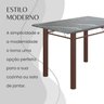 Conjunto Sala de Jantar Bahia Mesa Tubo 120x75cm Tampo Pedra Granito Topázio com 4 Cadeiras - 7