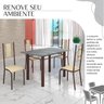 Conjunto Sala de Jantar Bahia Mesa Tubo 120x75cm Tampo Pedra Granito Topázio com 4 Cadeiras - 6