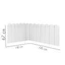 Ver imagem 3 de Cabeceira Painel Cama Casal Box Nuvem Suede Sandy 140 cm:Branco