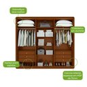 Ver imagem 6 de Guarda-roupas Casal Loop 6 Portas com Pés - Lopas Frassino/off White