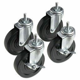 Kit 4 Rodas com Travas para Estantes Duratec - 3