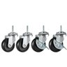 Kit 4 Rodas com Travas para Estantes Duratec - 1