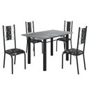 Ver imagem 2 de Conjunto Sala de Jantar Bahia Mesa Tubo 120x75cm Tampo Pedra Granito Topázio com 4 Cadeiras
