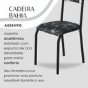 Ver mais imagens de Conjunto Sala de Jantar Bahia Mesa Tubo 120x75cm Tampo Pedra Granito Topázio com 4 Cadeiras