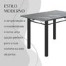 Conjunto Sala de Jantar Bahia Mesa Tubo 120x75cm Tampo Pedra Granito Topázio com 4 Cadeiras - 7