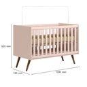 Ver imagem 4 de Jogo Quarto Infantil Q Encanto Retrô 3 Peças Berço Cômoda Guarda Roupa Qmovi