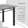 Conjunto Sala de Jantar Bahia Mesa Tubo 120x75cm Tampo Pedra Granito Topázio com 4 Cadeiras - 9
