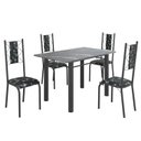 Ver imagem 2 de Conjunto Sala de Jantar Bahia Mesa Tubo 120x75cm Tampo Pedra Granito Topázio com 4 Cadeiras