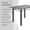 Conjunto Sala de Jantar Bahia Mesa Tubo 120x75cm Tampo Pedra Granito Topázio com 4 Cadeiras - 7