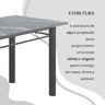 Conjunto Sala de Jantar Bahia Mesa Tubo 120x75cm Tampo Pedra Granito Topázio com 4 Cadeiras - 8
