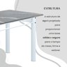 Conjunto Sala de Jantar Bahia Mesa Tubo 120x75cm Tampo Pedra Granito Topázio com 4 Cadeiras - 9