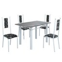 Ver imagem 2 de Conjunto Sala de Jantar Bahia Mesa Tubo 120x75cm Tampo Pedra Granito Topázio com 4 Cadeiras