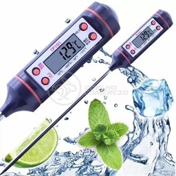 Termômetro Culinário Cozinha Digital com Espeto Alimentos e Líquidos Mede -50ºc a +300ºc - 2