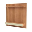 Ver imagem 2 de Painel para TV Ripado 75 Polegadas 183,5cm 100% MDF com Leds Freijó com Off White Pradel Móveis