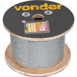 Cabo de Aco 3/8pol 9,5mm 6x19s Galv Alma de Fibra Vonder - 5