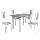 Ver imagem 2 de Conjunto Sala de Jantar Bahia Mesa Tubo 120x75cm Tampo Pedra Granito Topázio com 4 Cadeiras