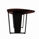 Ver imagem 5 de Mesa para Reunião Formato Orgânico MDP 183cm Louro Preto com Preto F5 Office