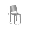 Ver imagem 6 de Conjunto: Mesa Sala Jantar Reno C/ Tampo de Vidro 90x90cm e 4 Cadeiras Hydra Plus Cromada -