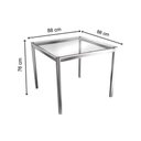 Ver imagem 7 de Conjunto: Mesa Sala Jantar Reno C/ Tampo de Vidro 90x90cm e 4 Cadeiras Hydra Plus Cromada -