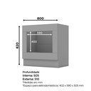 Ver imagem 3 de Balcão para Forno de Embutir sem Tampo Emily Cinza