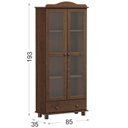Ver imagem 4 de Armario Vitrine Portas De Vidro Madeira Maciça 8932 Rubi Cafe FNT
