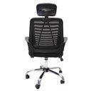 Ver imagem 5 de Kit 2 Cadeiras de Escritório Presidente Tela Mesh Simples com Apoio e Sistema Relax Ribs - Preta