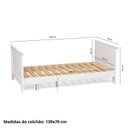 Ver imagem 3 de Cama Infantil de Madeira Maciça Nest Yescasa Branco