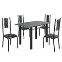 Ver imagem 2 de Conjunto Sala de Jantar Bahia Mesa Tubo 120x75cm Tampo Pedra com 4 Cadeiras