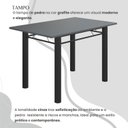 Ver imagem 4 de Conjunto Sala de Jantar Bahia Mesa Tubo 120x75cm Tampo Pedra com 4 Cadeiras