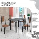 Ver imagem 6 de Conjunto Sala de Jantar Bahia Mesa Tubo 120x75cm Tampo Pedra com 4 Cadeiras