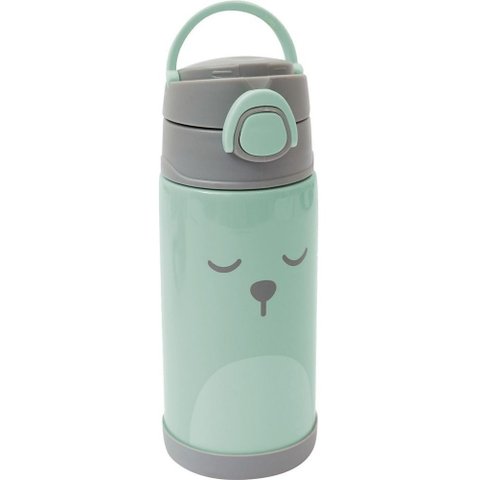 Garrafa Buba Gumy Verde Infantil 400ml com Parede Dupla