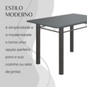 Ver imagem 7 de Conjunto Sala de Jantar Bahia Mesa Tubo 120x75cm Tampo Pedra com 4 Cadeiras