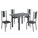 Ver imagem 2 de Conjunto Sala de Jantar Bahia Mesa Tubo 120x75cm Tampo Pedra com 4 Cadeiras